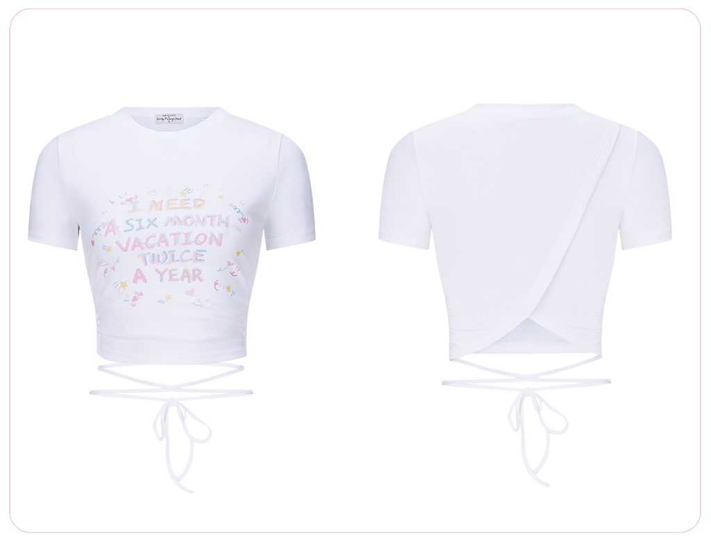 Lettering Wrap - Back Fitted Tee - COPPING THREADS - Girly Fancy