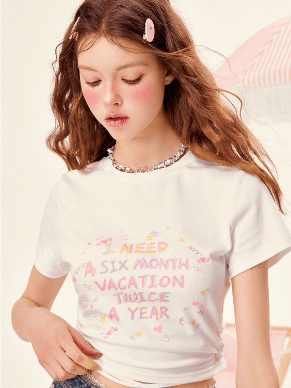 Lettering Wrap - Back Fitted Tee - COPPING THREADS - Girly Fancy