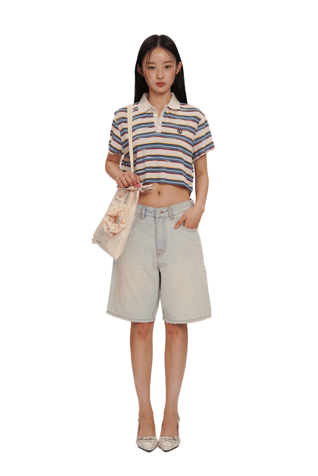 Light - Wash Vintage Pleated Denim Shorts - COPPING THREADS - MOROMORO
