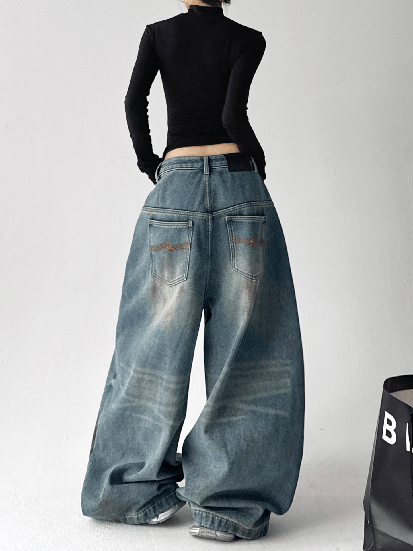 Lightning Wash Baggy Wide - Leg Jeans - COPPING THREADS - CT Select