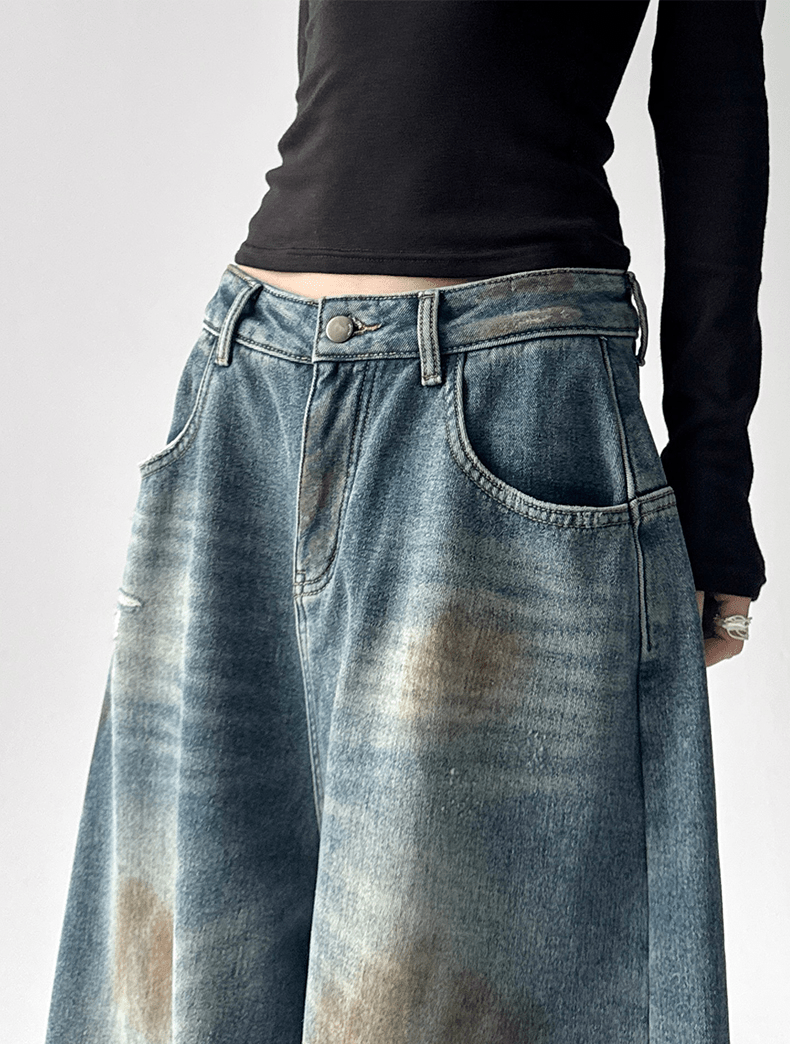 Lightning Wash Baggy Wide - Leg Jeans - COPPING THREADS - CT Select