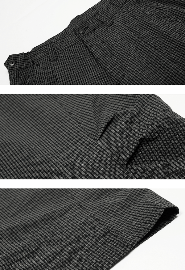 Lightweight Plaid Scythe - Cut Paratrooper Pants - COPPING THREADS - CT Basics