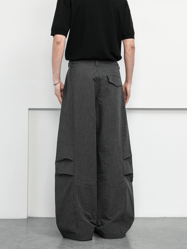 Lightweight Plaid Scythe - Cut Paratrooper Pants - COPPING THREADS - CT Basics
