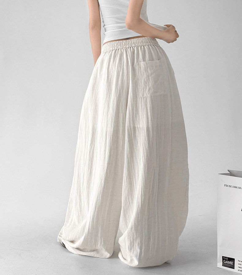 Linen Blend Balloon Wide - Leg Pants - CT66118 - COPPING THREADS - CT Select