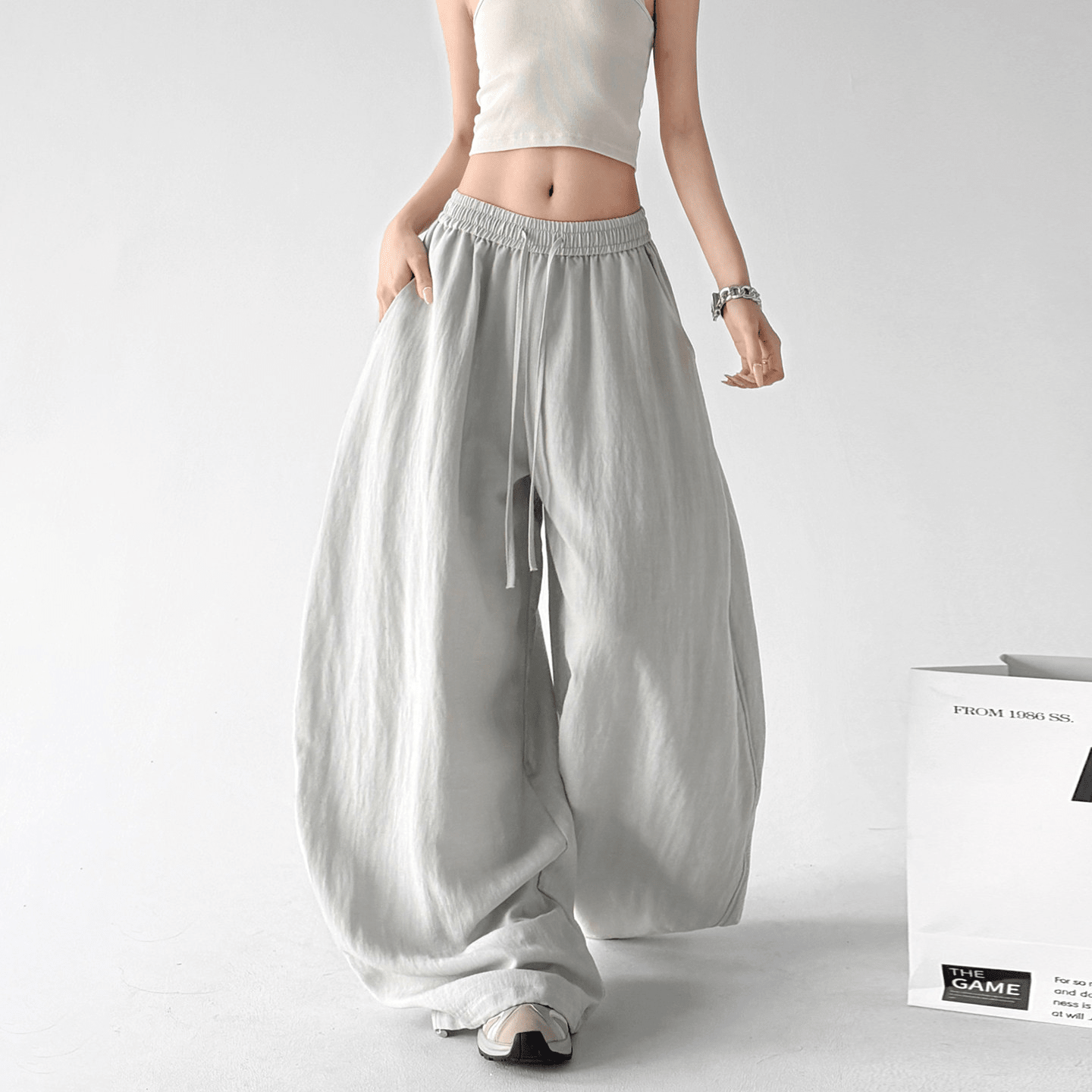 Linen Blend Balloon Wide - Leg Pants - CT66118 - COPPING THREADS - CT Select
