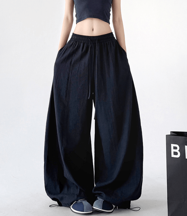 Linen Blend Extra Wide Leg Pants - CT66120 - COPPING THREADS - CT Select