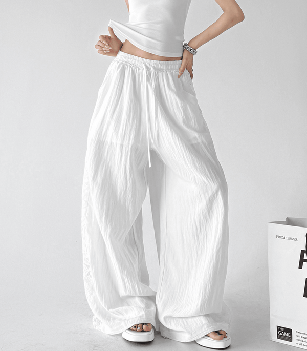 Linen - Blend Lace Panel Wide - Leg Pants - CT6218 - COPPING THREADS - CT Select