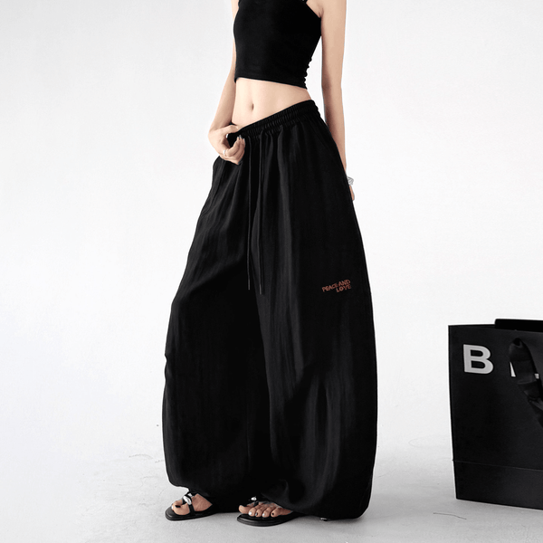 Linen - Blend Wide - Leg Drawstring Pants - CT212 - COPPING THREADS - CT Select