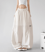 Linen - Blend Wide - Leg Drawstring Pants - CT212 - COPPING THREADS - CT Select