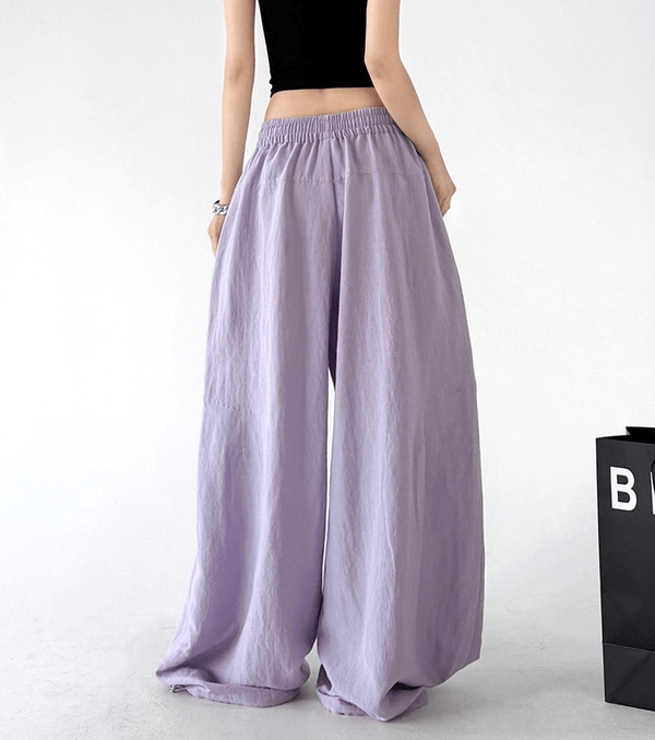Linen - Blend Wide - Leg Drawstring Pants - CT212 - COPPING THREADS - CT Select