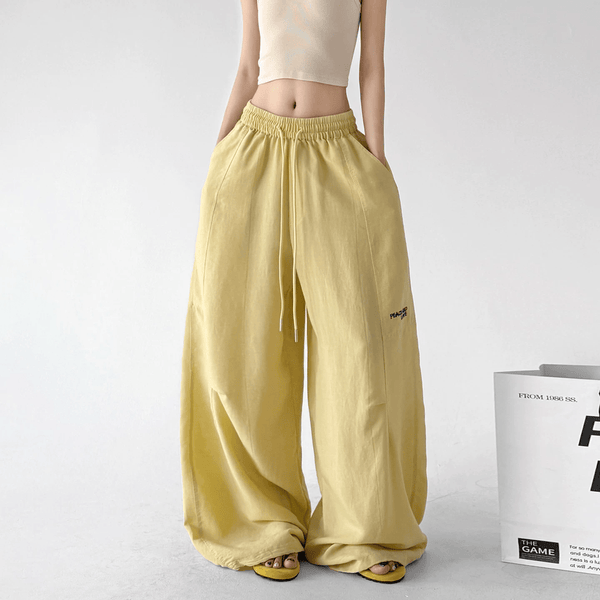 Linen - Blend Wide - Leg Drawstring Pants - CT212 - COPPING THREADS - CT Select