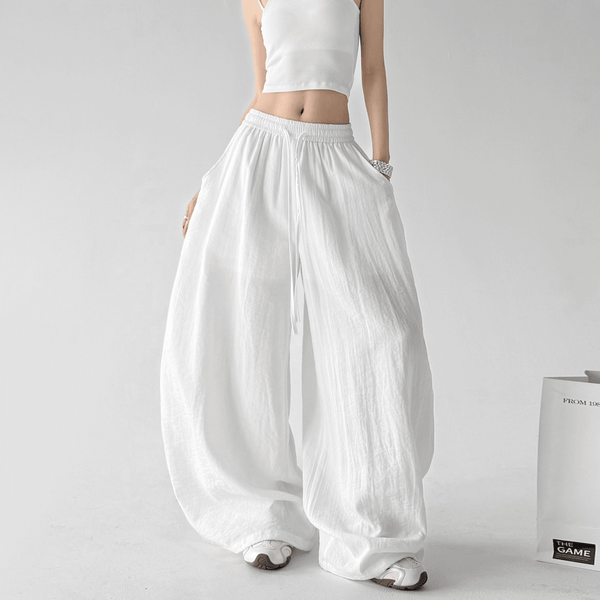 Linen-Blend Wide Leg Pants - CT66119 - COPPING THREADS - CT Select