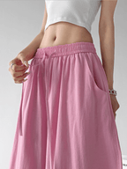 Linen-Blend Wide Leg Pants - CT66119 - COPPING THREADS - CT Select