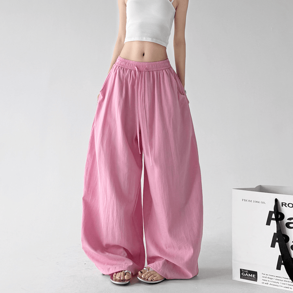 Linen-Blend Wide Leg Pants - CT66119 - COPPING THREADS - CT Select
