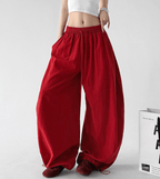Linen-Blend Wide Leg Pants - CT66119 - COPPING THREADS - CT Select