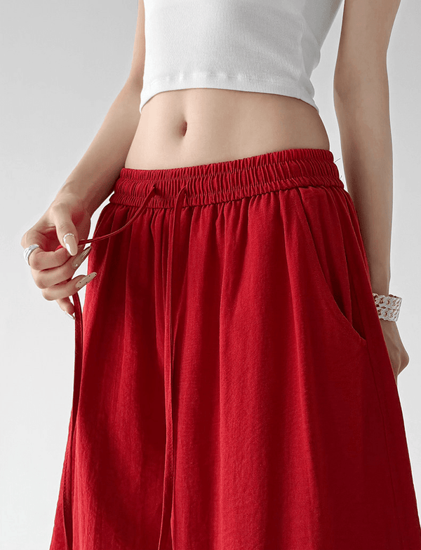 Linen-Blend Wide Leg Pants - CT66119 - COPPING THREADS - CT Select