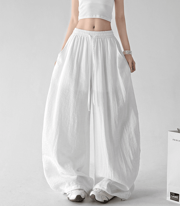 Linen-Blend Wide Leg Pants - CT66119 - COPPING THREADS - CT Select