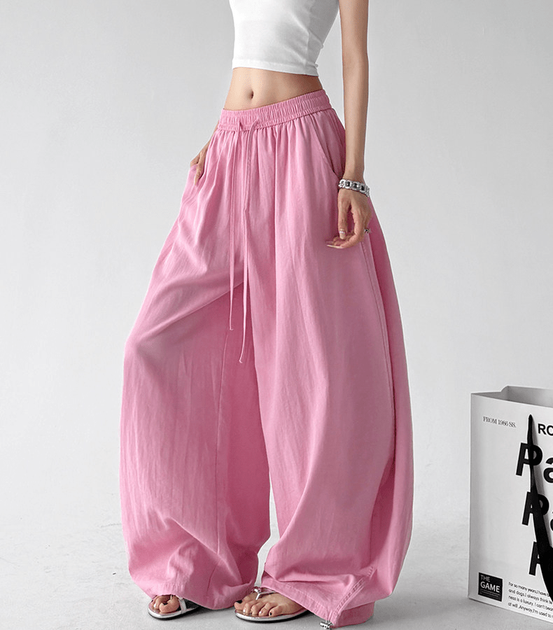 Linen-Blend Wide Leg Pants - CT66119 - COPPING THREADS - CT Select