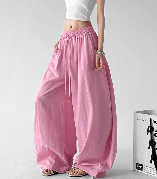 Linen-Blend Wide Leg Pants - CT66119 - COPPING THREADS - CT Select