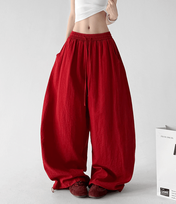 Linen-Blend Wide Leg Pants - CT66119 - COPPING THREADS - CT Select