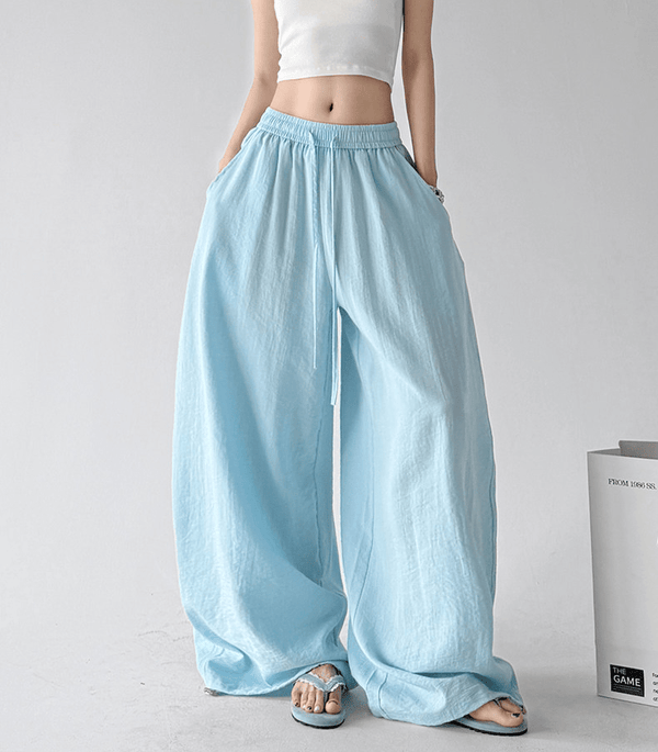 Linen-Blend Wide Leg Pants - CT66119 - COPPING THREADS - CT Select