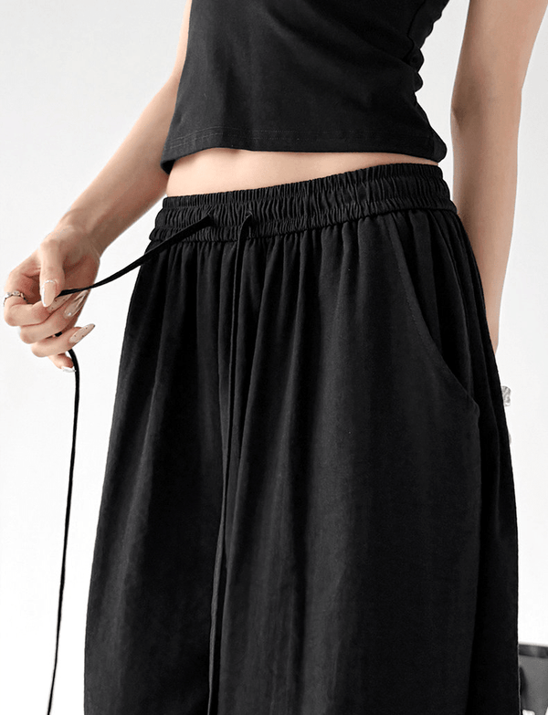 Linen-Blend Wide Leg Pants - CT66119 - COPPING THREADS - CT Select