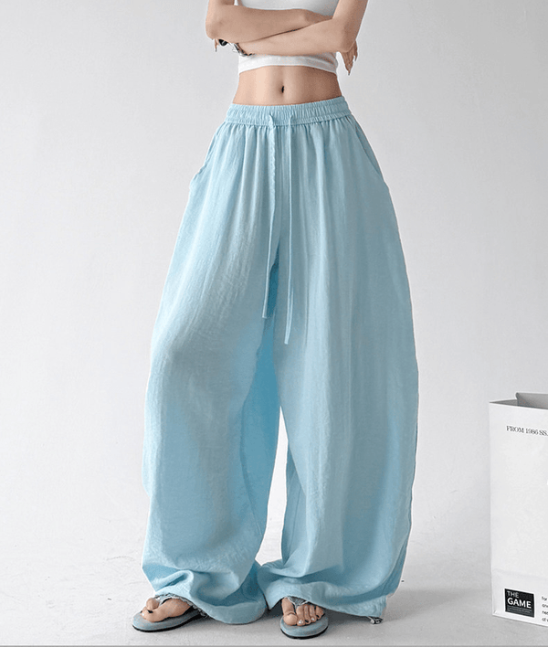 Linen-Blend Wide Leg Pants - CT66119 - COPPING THREADS - CT Select