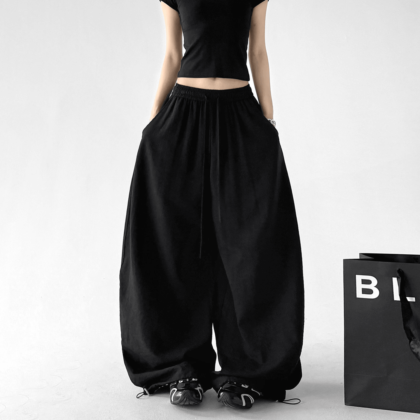 Linen-Blend Wide Leg Pants - CT66119 - COPPING THREADS - CT Select
