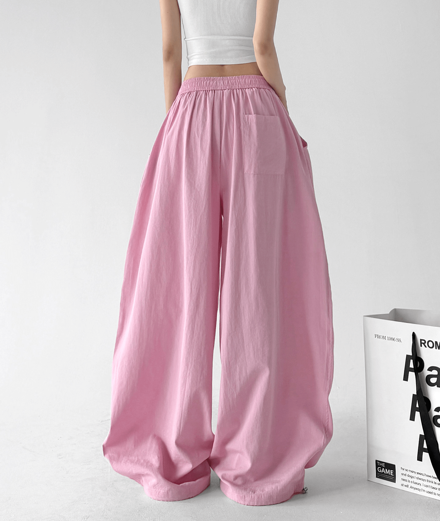 Linen-Blend Wide Leg Pants - CT66119 Secondary image