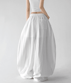 Linen-Blend Wide Leg Pants - CT66119 - COPPING THREADS - CT Select