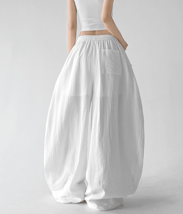 Linen-Blend Wide Leg Pants - CT66119 - COPPING THREADS - CT Select