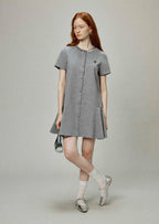 Linen Sequin Trim Tweed - Style Dress - COPPING THREADS - CHICISLAND