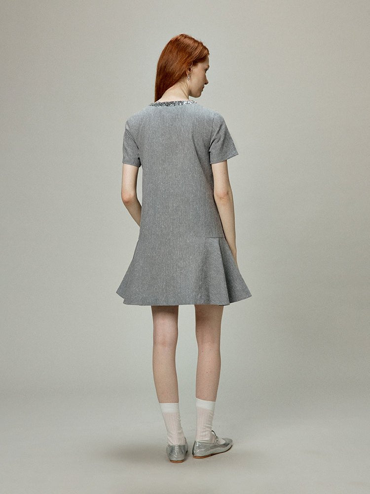 Linen Sequin Trim Tweed - Style Dress - COPPING THREADS - CHICISLAND