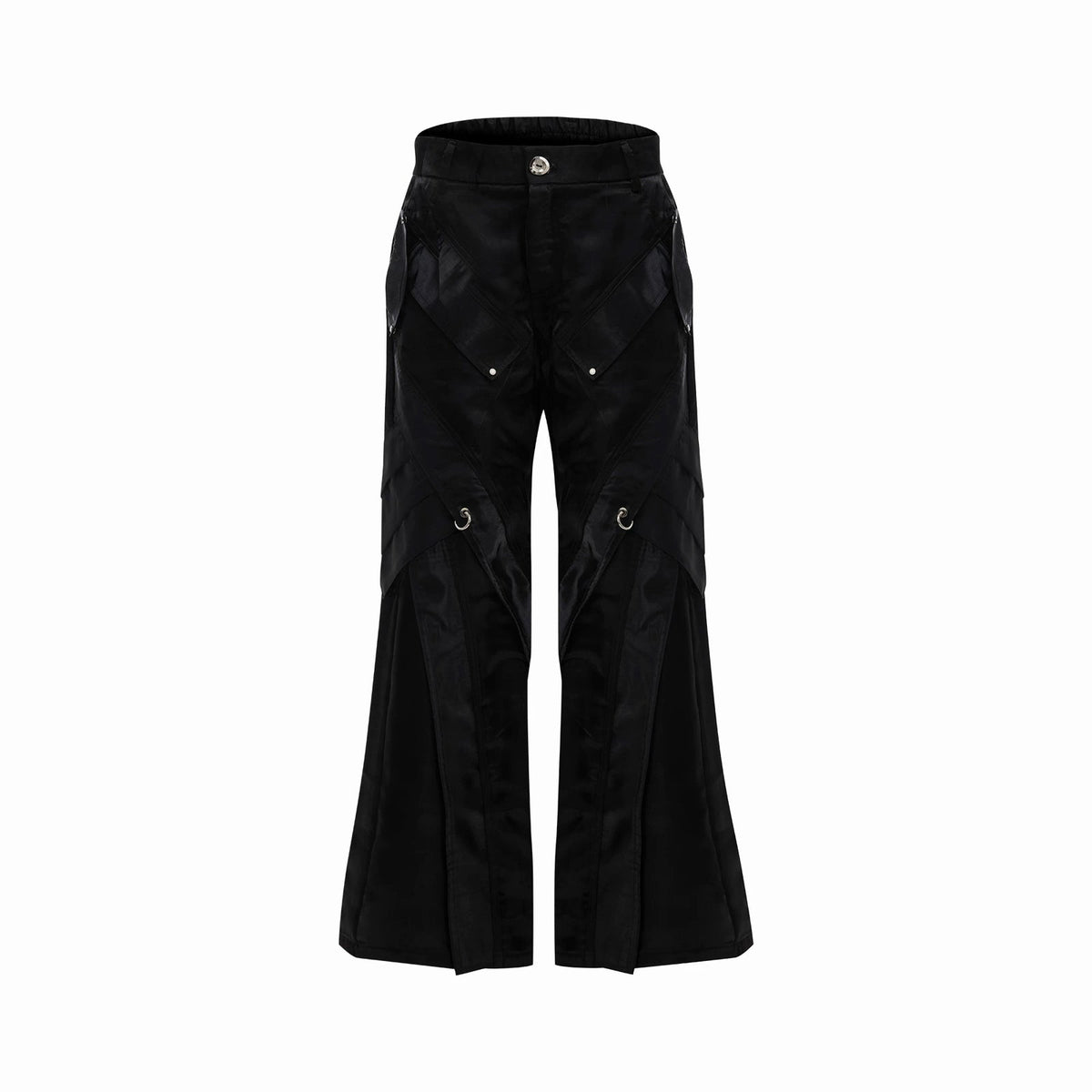 Liquid-Finish Buckled Flared Pants - COPPING THREADS - Argue Culture