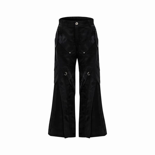 Liquid-Finish Buckled Flared Pants - COPPING THREADS - Argue Culture