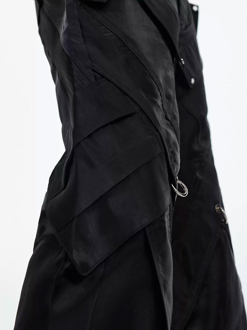 Liquid-Finish Buckled Flared Pants - COPPING THREADS - Argue Culture