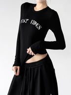 Logo-Print Long-Sleeve Top - CT66242 - COPPING THREADS - CT ORIGINALS