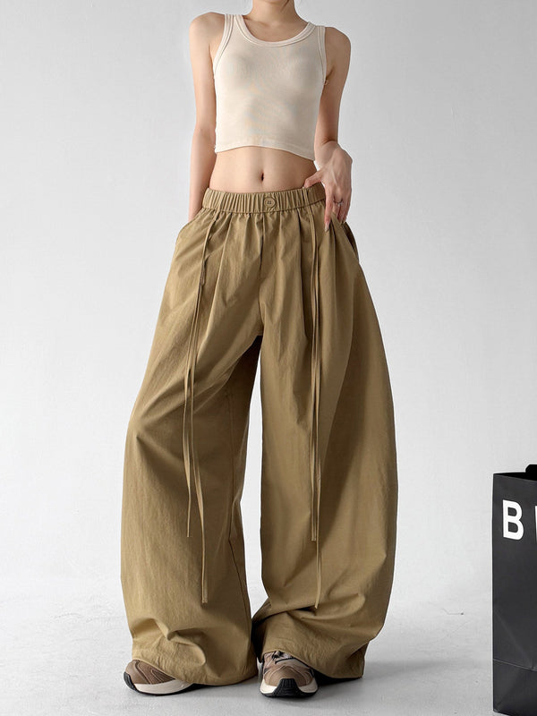 Long-Tie Pleated Wide-Leg Pants - CT6236 - COPPING THREADS - CT ORIGINALS