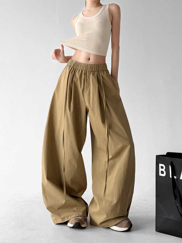 Long-Tie Pleated Wide-Leg Pants - CT6236 - COPPING THREADS - CT ORIGINALS