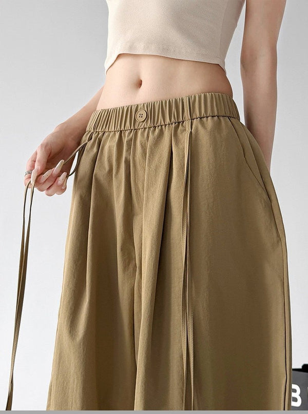 Long-Tie Pleated Wide-Leg Pants - CT6236 - COPPING THREADS - CT ORIGINALS