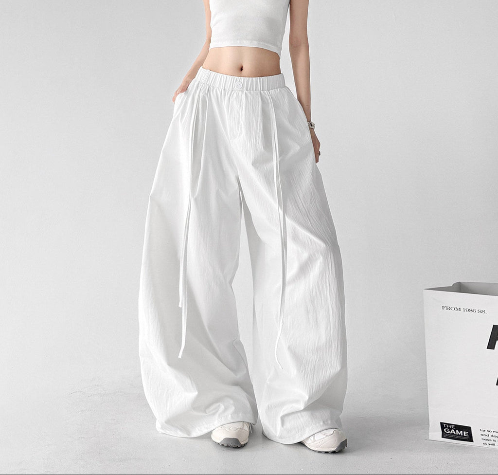 Long-Tie Pleated Wide-Leg Pants - CT6236 - COPPING THREADS - CT ORIGINALS