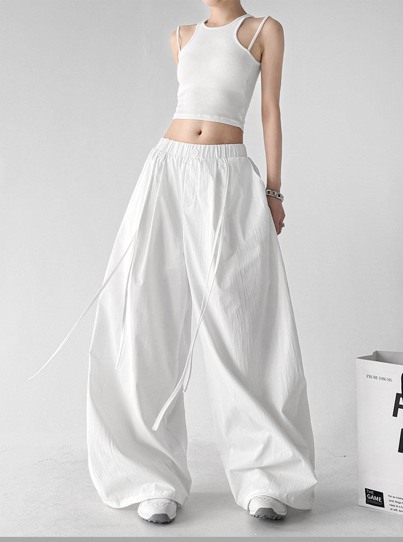 Long-Tie Pleated Wide-Leg Pants - CT6236 - COPPING THREADS - CT ORIGINALS