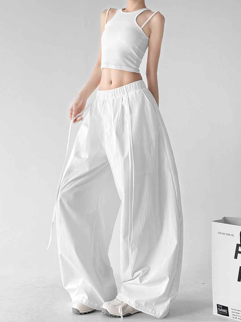 Long-Tie Pleated Wide-Leg Pants - CT6236 - COPPING THREADS - CT ORIGINALS