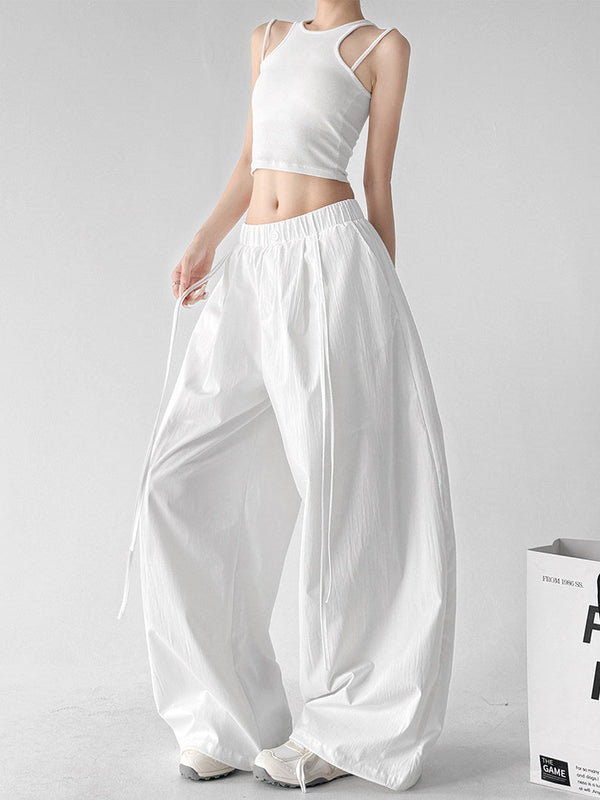 Long-Tie Pleated Wide-Leg Pants - CT6236 - COPPING THREADS - CT ORIGINALS