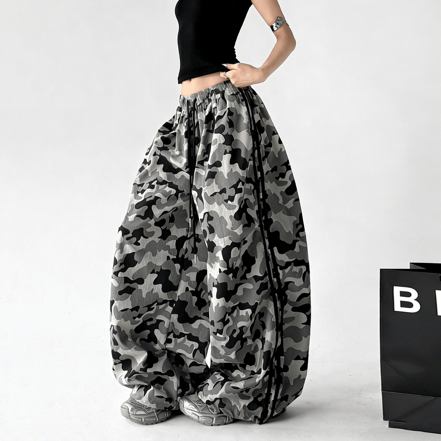 Loose Drawstring Camo Wide - Leg Pants - CT6684 - COPPING THREADS - CT Select