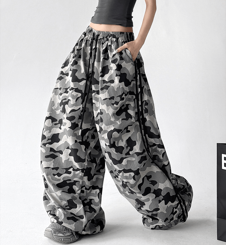 Loose Drawstring Camo Wide - Leg Pants - CT6684 - COPPING THREADS - CT Select