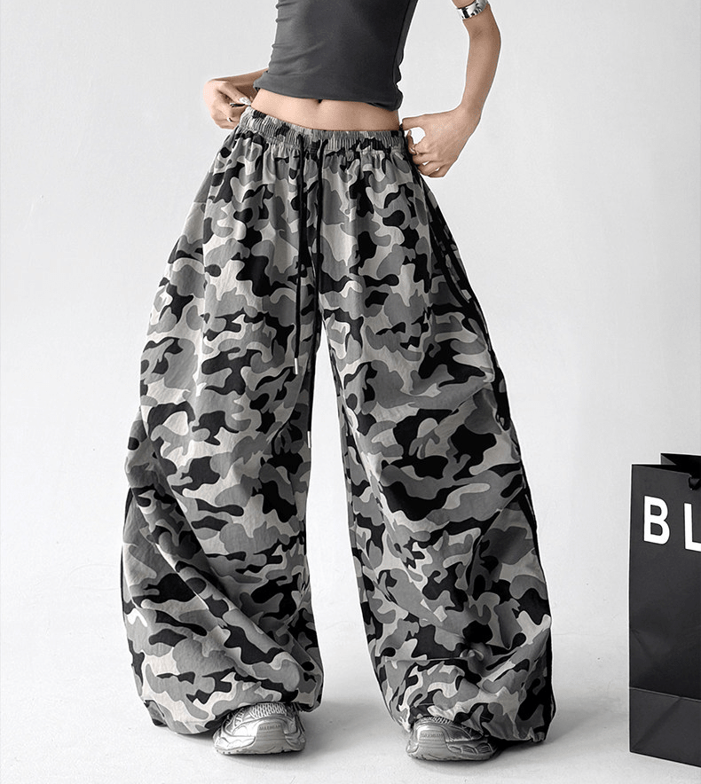 Loose Drawstring Camo Wide - Leg Pants - CT6684 - COPPING THREADS - CT Select