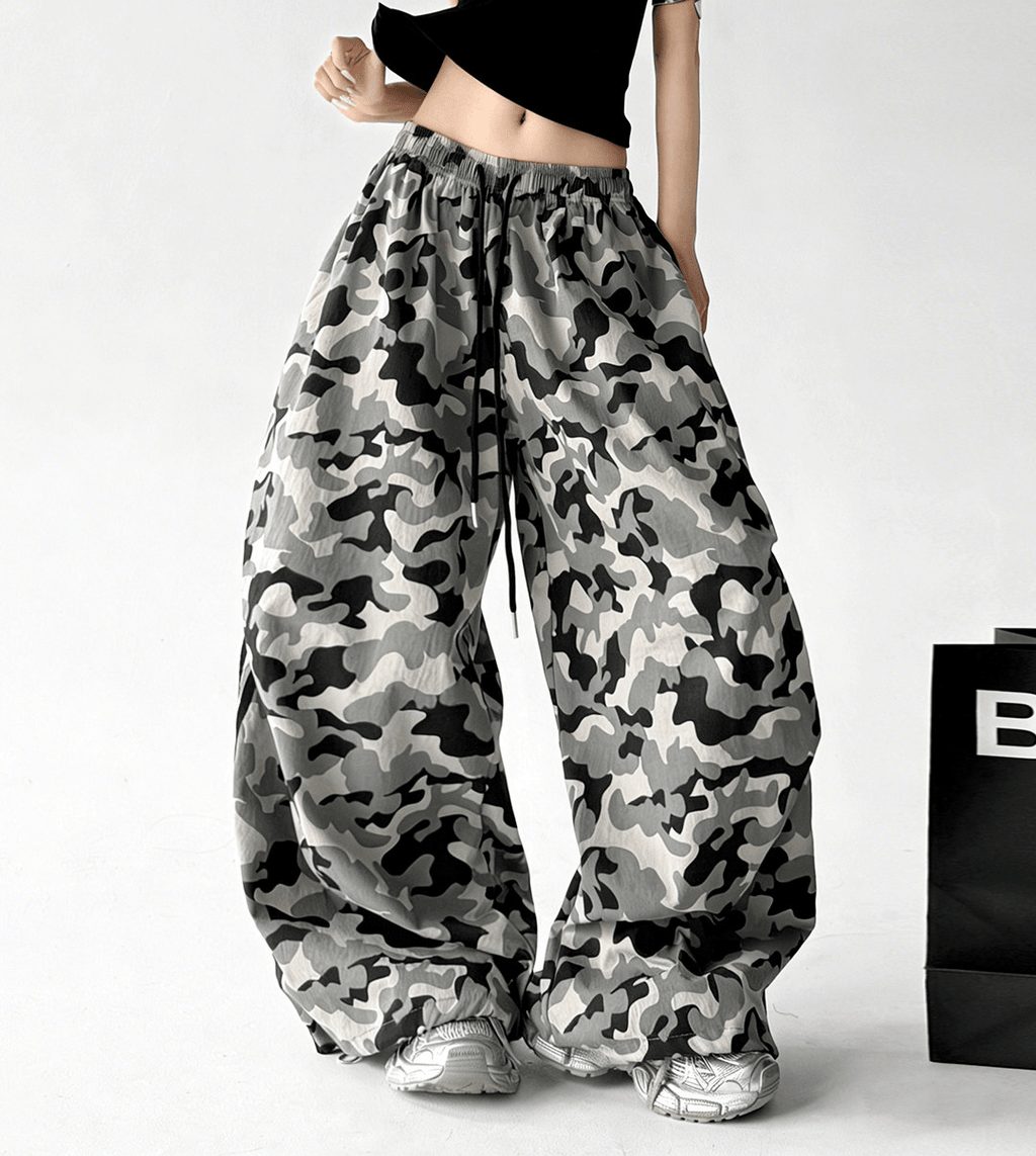 Loose Drawstring Camo Wide - Leg Pants - CT6684 - COPPING THREADS - CT Select