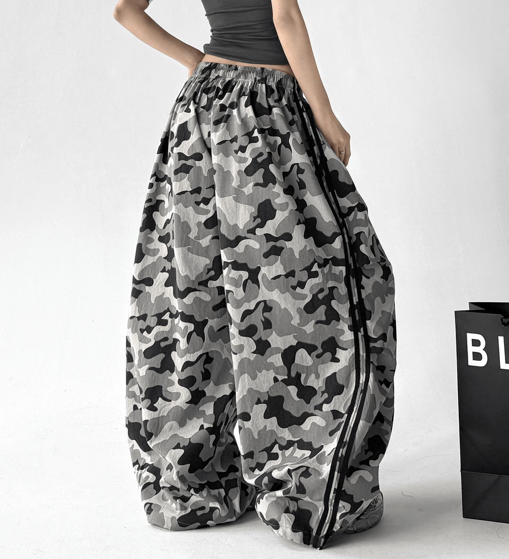 Loose Drawstring Camo Wide - Leg Pants - CT6684 - COPPING THREADS - CT Select