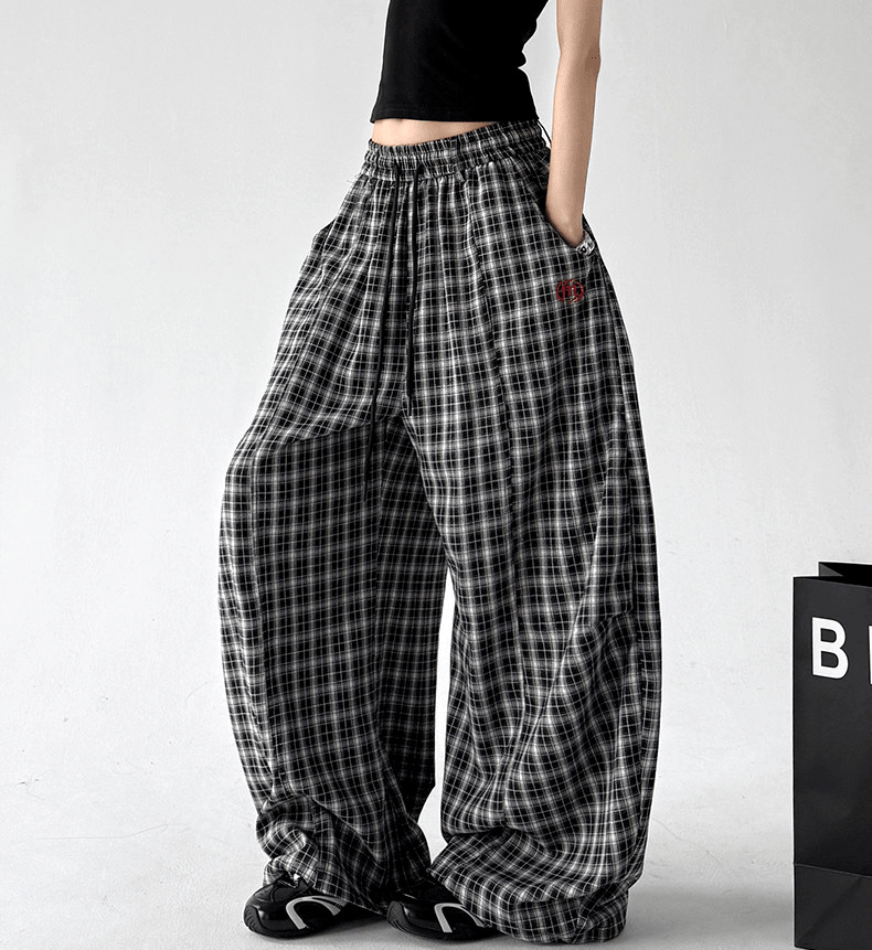 Loose High - Waist Plaid Pants - CT7851 - COPPING THREADS - CT Select